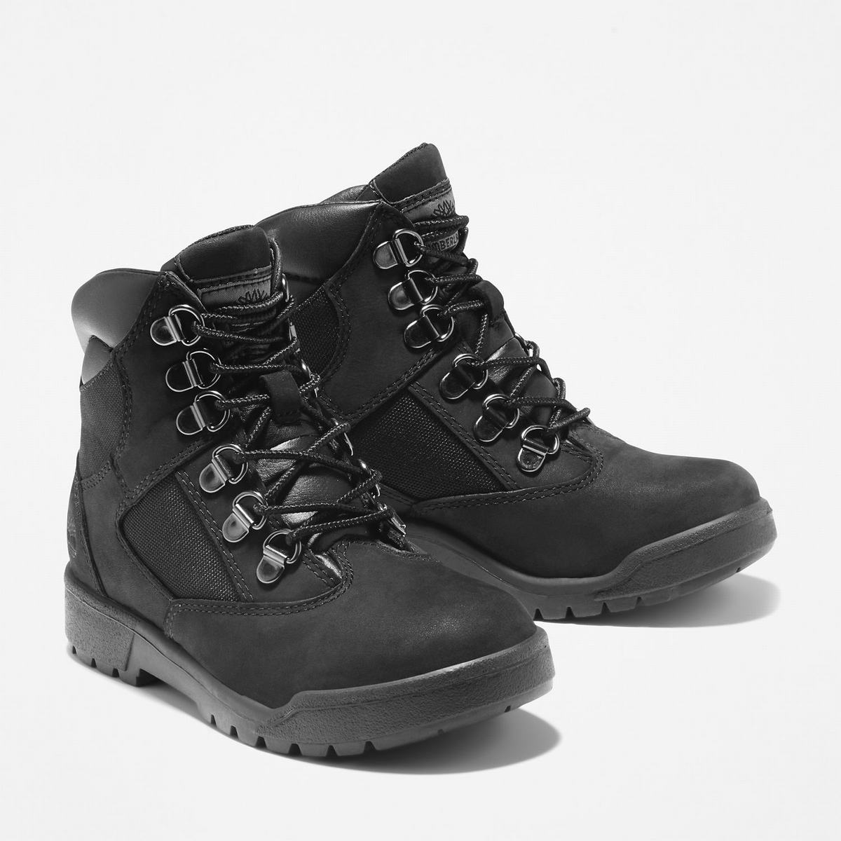 Timberland 6-Inch Boots Kampstøvler Børn Sort | KTUE69250