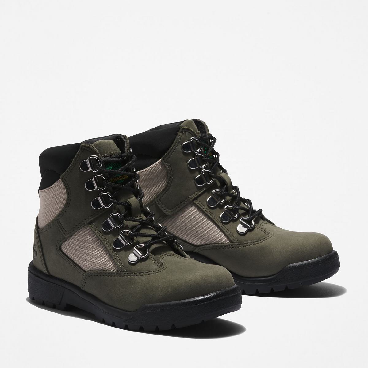 Timberland 6-Inch Boots Kampstøvler Børn Mørkegrøn | QOTR15496