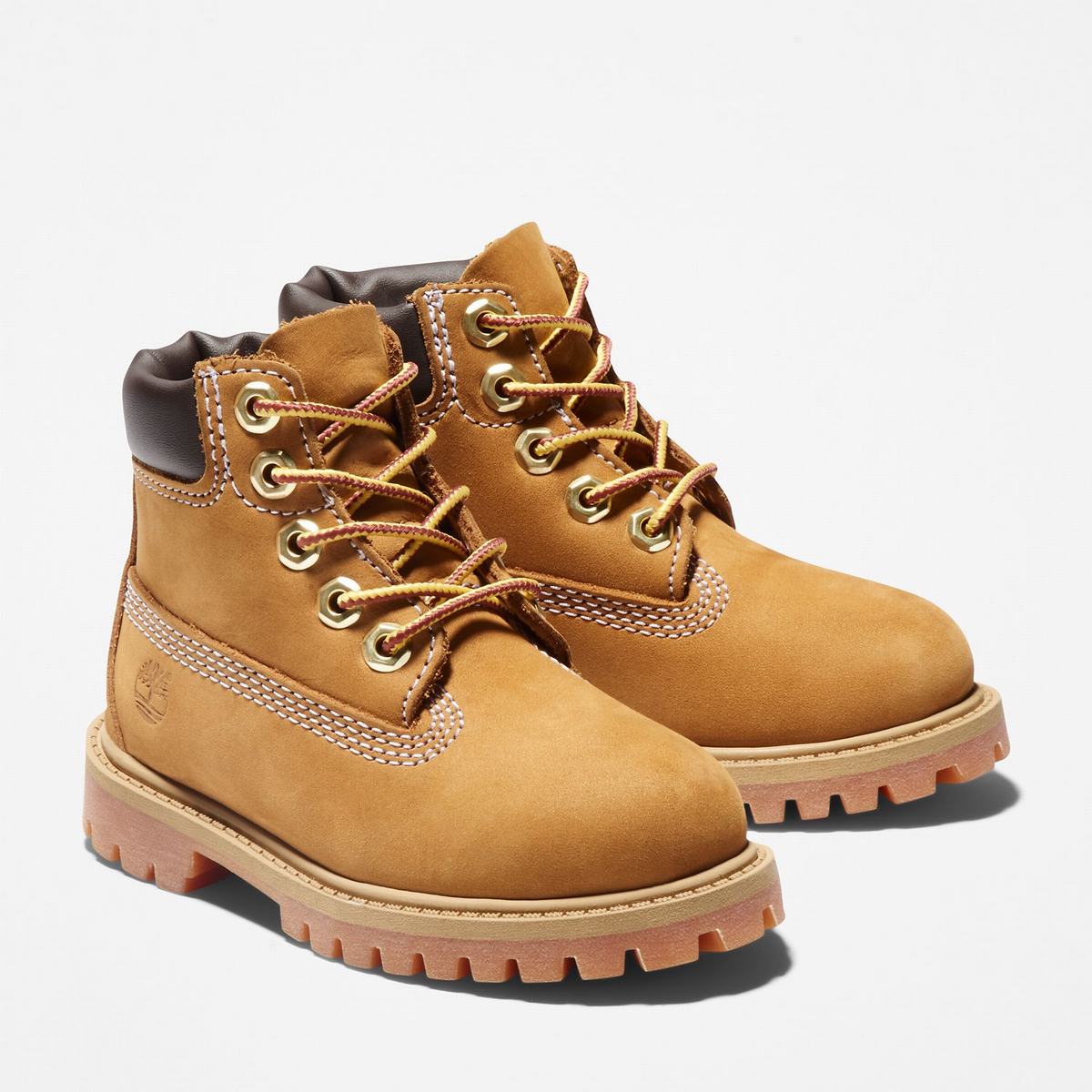 Timberland 6-Inch Boots~Vandtætte Lille Barn Børn Brune Gul | KBGA16439