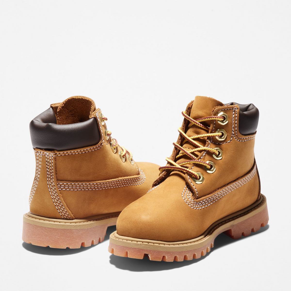 Timberland 6-Inch Boots~Vandtætte Lille Barn Børn Brune Gul | KBGA16439