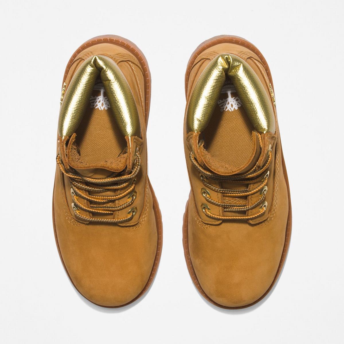 Timberland 6-Inch Boots~Vandtætte Vandtætte Støvler Børn Brune Guld | BDPJ83904