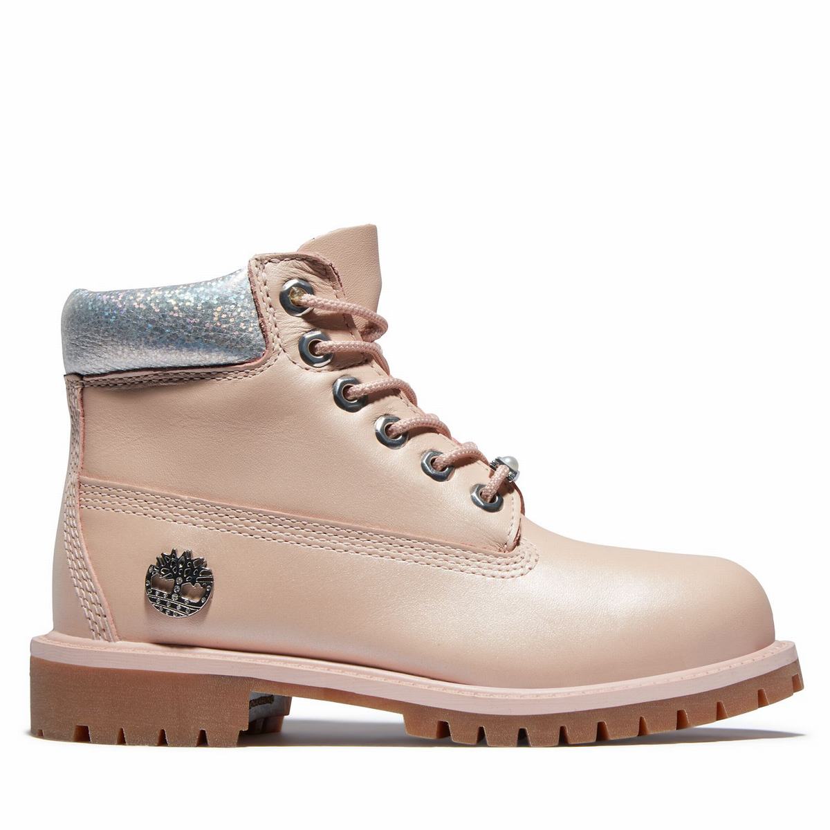 Timberland 6-Inch Boots~Vandtætte Vandtætte Støvler Børn Lyselyserød | DFUB47126