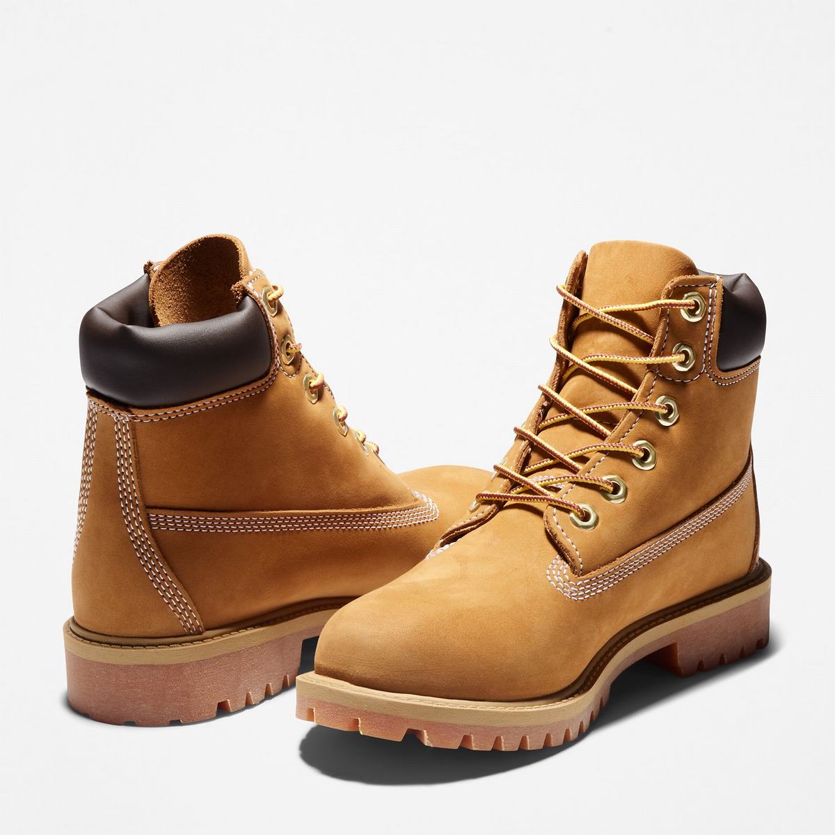 Timberland 6-Inch Boots~Vandtætte Vandtætte Støvler Børn Brune Gul | DPBA67394