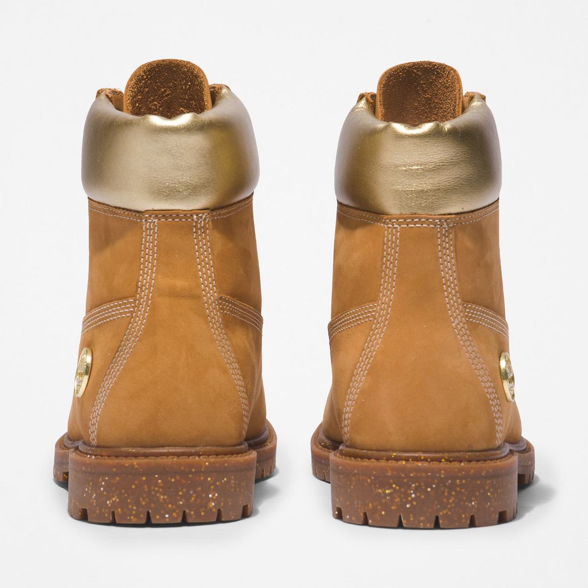 Timberland 6-Inch Boots~Vandtætte Vandtætte Støvler Dame Brune Guld | FKCJ03916