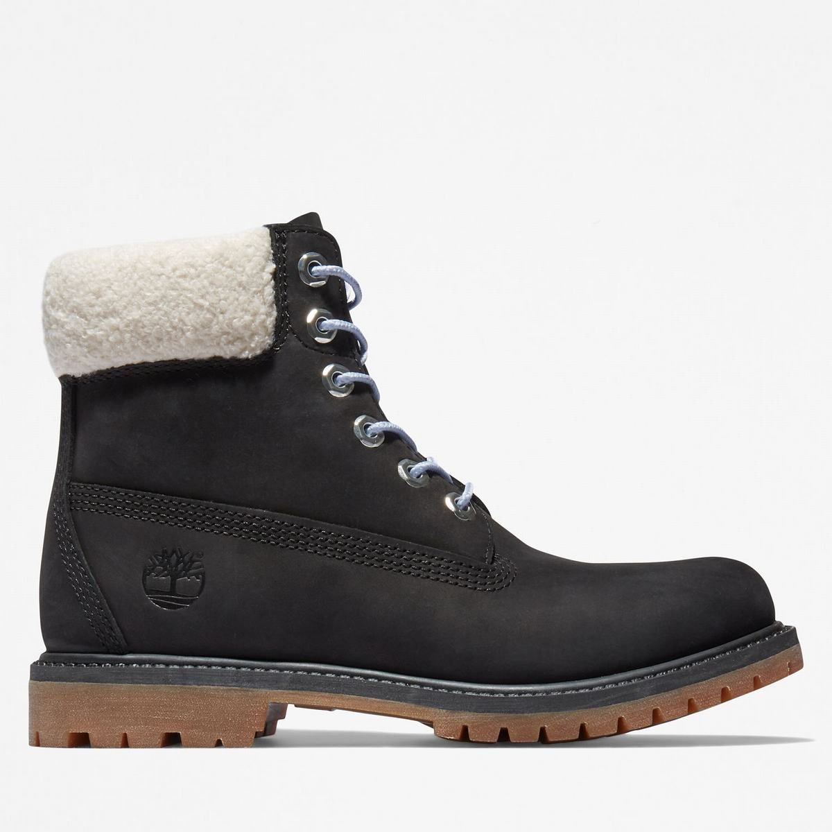 Timberland 6-Inch Boots~Vandtætte Vandtætte Støvler Dame Sort Grå | GNOF84576