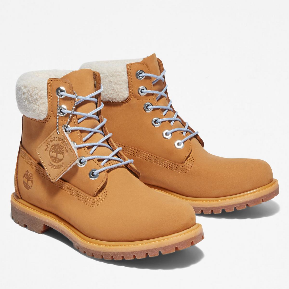 Timberland 6-Inch Boots~Vandtætte Vandtætte Støvler Dame Brune Blå | HCAY36928