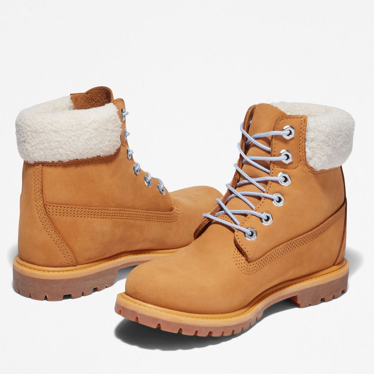 Timberland 6-Inch Boots~Vandtætte Vandtætte Støvler Dame Brune Blå | HCAY36928