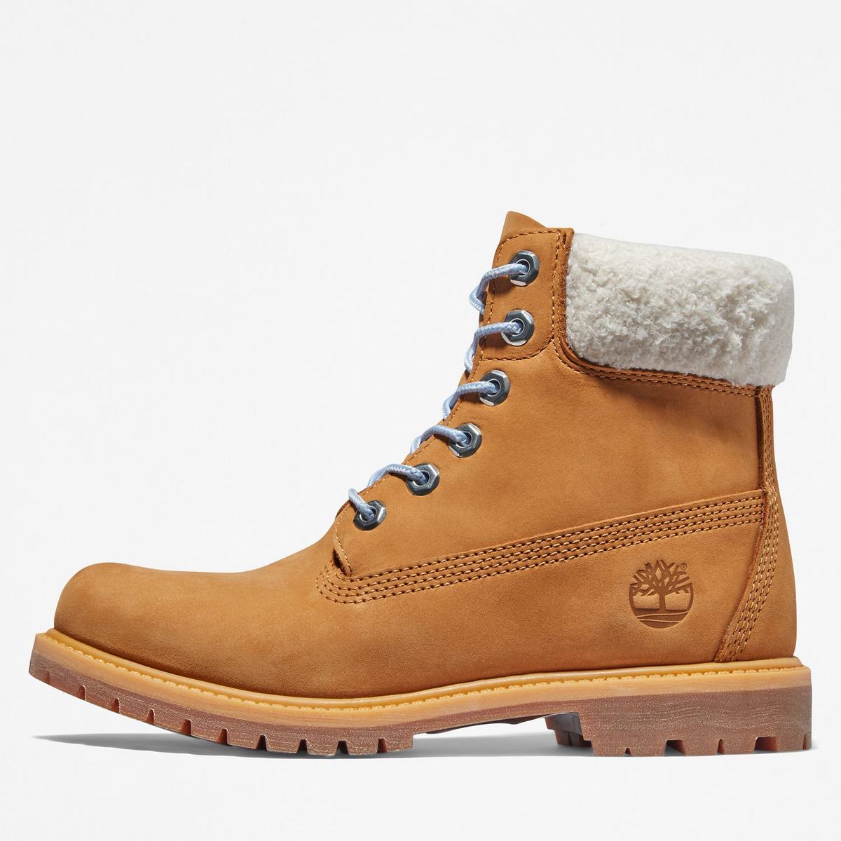 Timberland 6-Inch Boots~Vandtætte Vandtætte Støvler Dame Brune Blå | HCAY36928