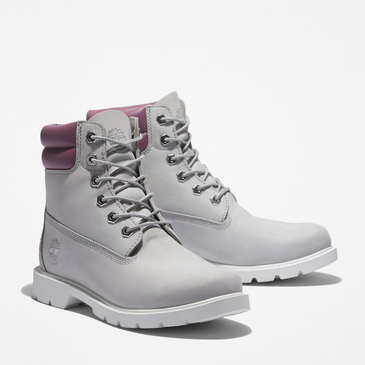 Timberland 6-Inch Boots~Vandtætte Vandtætte Støvler Dame Lysegrå | HGOU71463