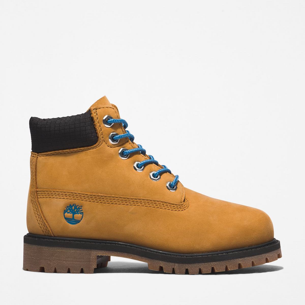 Timberland 6-Inch Boots~Vandtætte Vandtætte Støvler Børn Brune Blå | HXGY13849