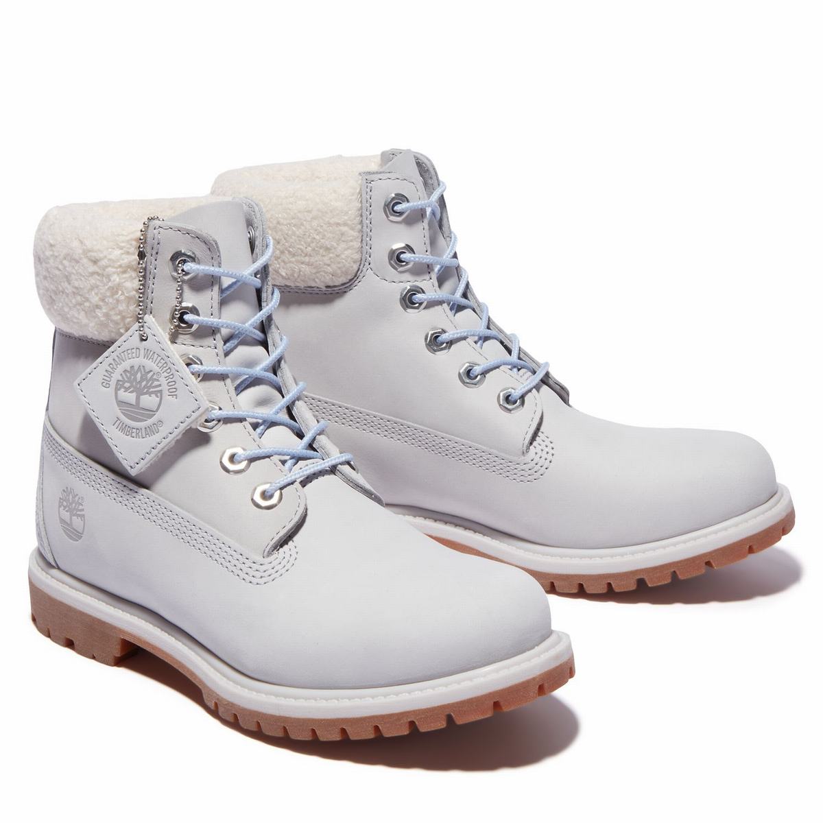 Timberland 6-Inch Boots~Vandtætte Vandtætte Støvler Dame Grå | KPFJ57306