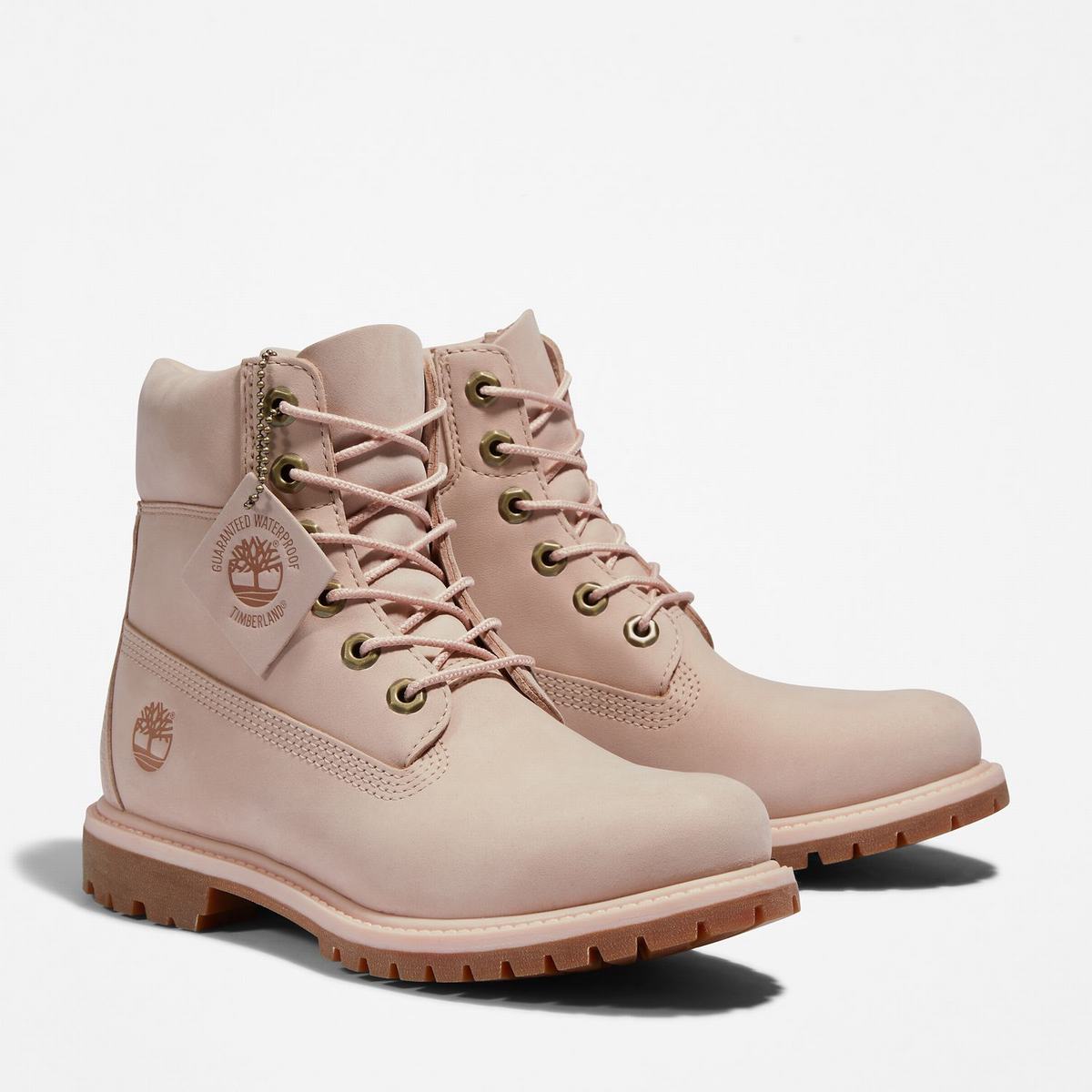 Timberland 6-Inch Boots~Vandtætte Vandtætte Støvler Dame Lyselyserød | NSUR45093