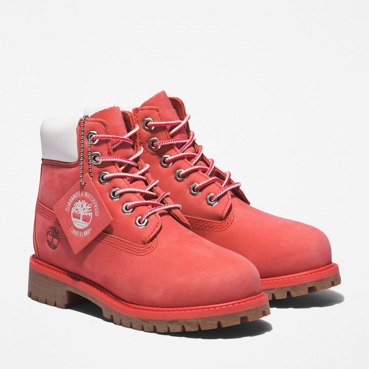 Timberland 6-Inch Boots~Vandtætte Vandtætte Støvler Børn Lyserød | STLQ31026