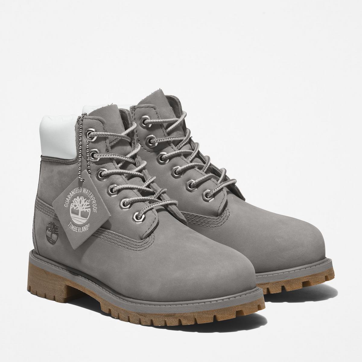 Timberland 6-Inch Boots~Vandtætte Vandtætte Støvler Børn Grå | ULJX05937