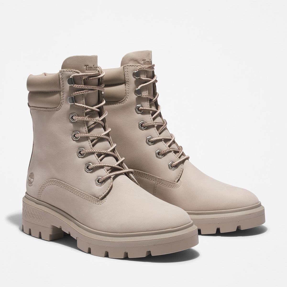 Timberland 6-Inch Boots~Vandtætte Vandtætte Støvler Dame Lysegrå Brune | VIFM37421