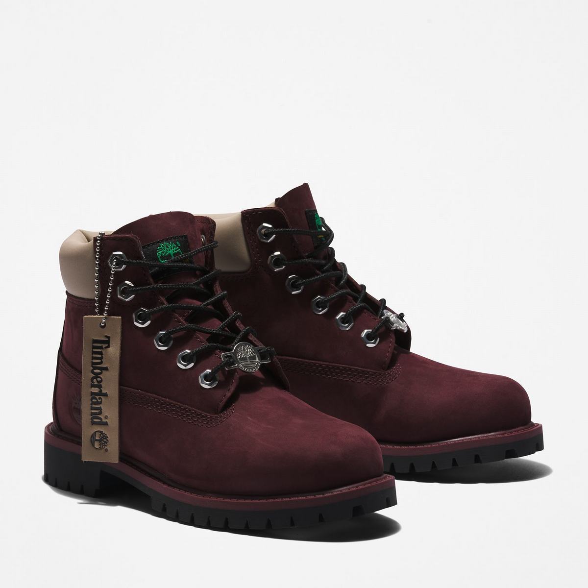 Timberland 6-Inch Boots~Vandtætte Vandtætte Støvler Børn Bordeaux | WUGA56398