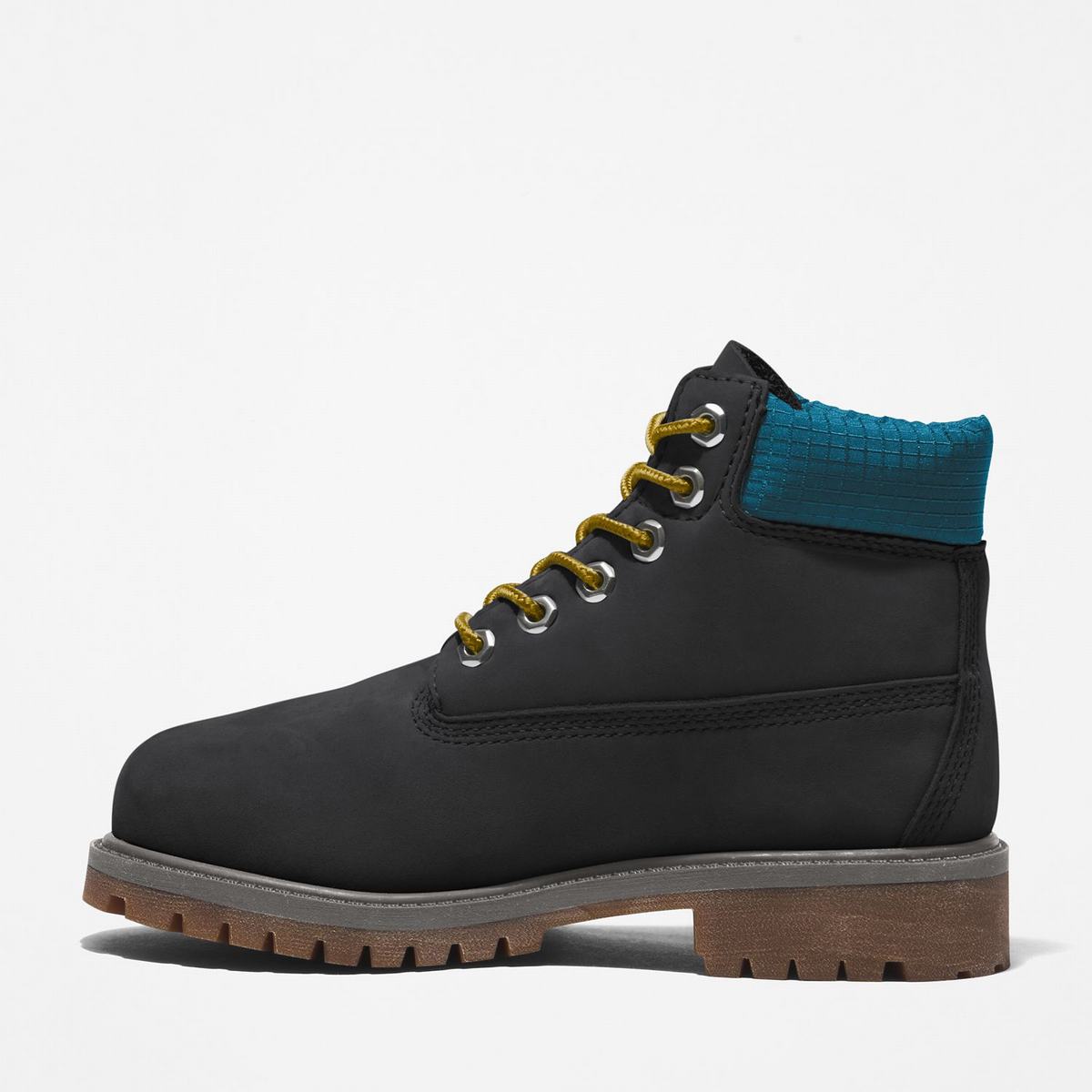 Timberland 6-Inch Boots~Vandtætte Vandtætte Støvler Børn Sort Blå | XVAL84975