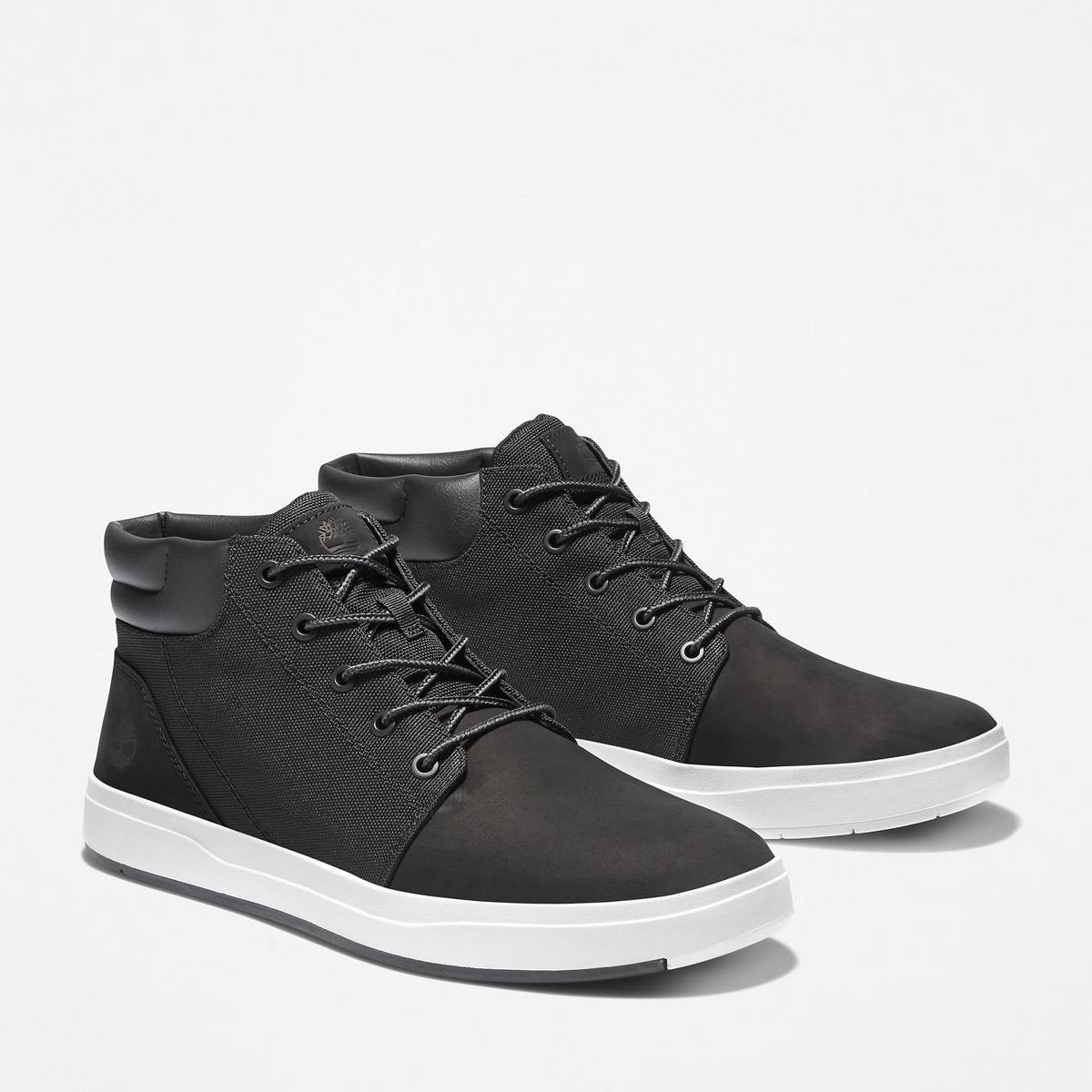 Timberland Chukka Støvler Herre Sort Hvide | CYSN35910