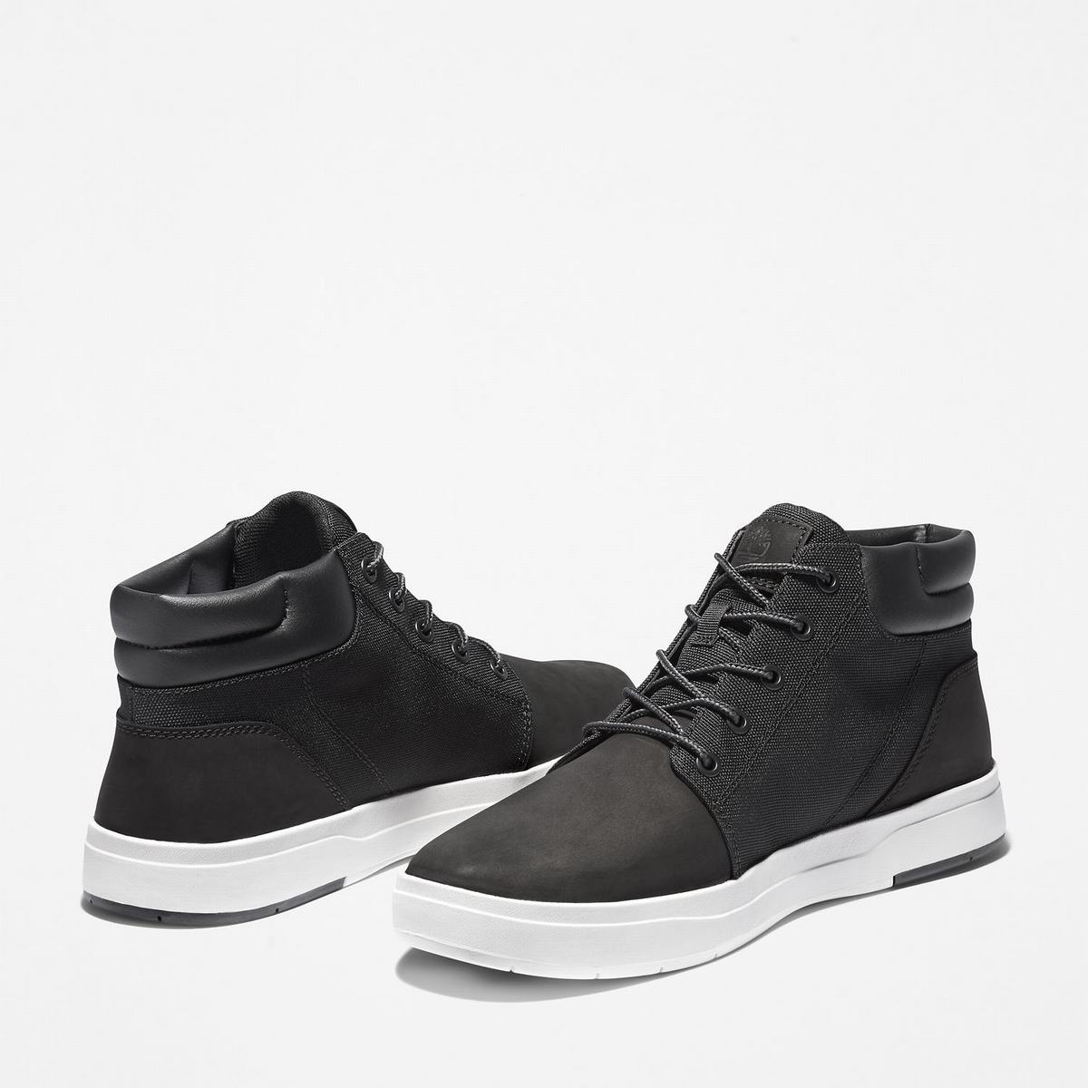 Timberland Chukka Støvler Herre Sort Hvide | CYSN35910