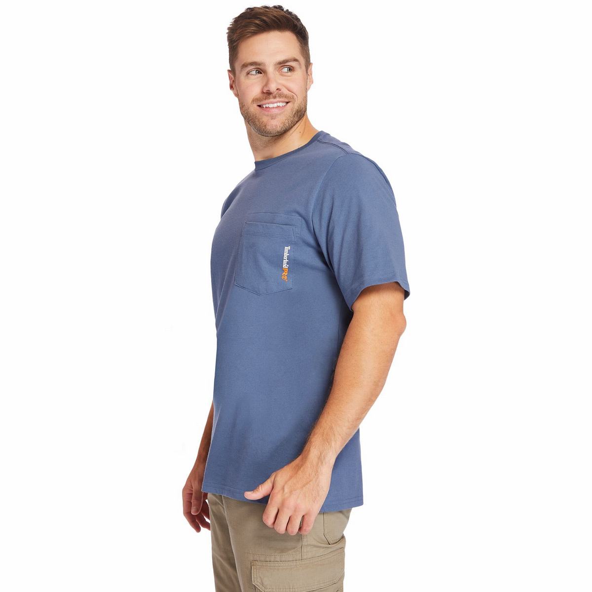 Timberland Høje T Shirts Herre Indigo | GRVT75103