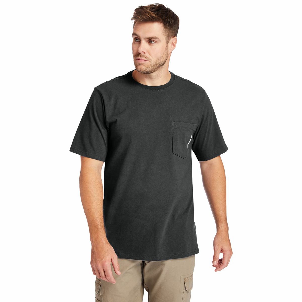 Timberland Høje T Shirts Herre Sort | PUBZ64598