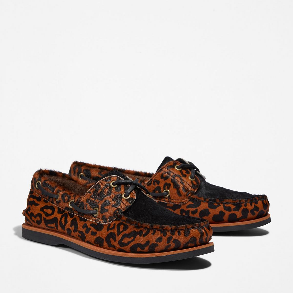 Timberland Sejlersko Herre Brune Leopard | OQFH73489