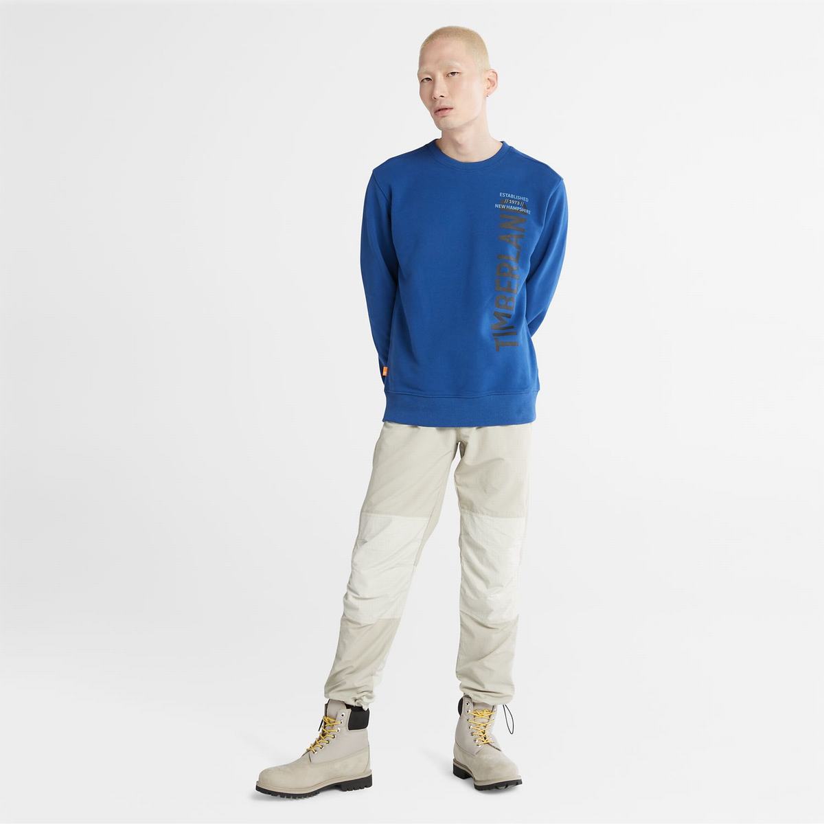 Timberland Sweatshirts Herre Blå | NKUW13597