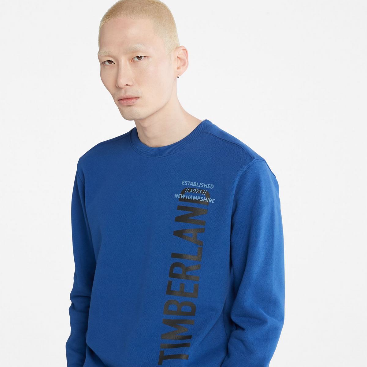 Timberland Sweatshirts Herre Blå | NKUW13597