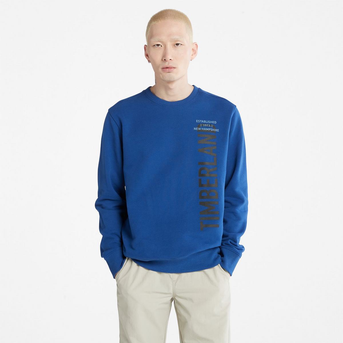 Timberland Sweatshirts Herre Blå | NKUW13597