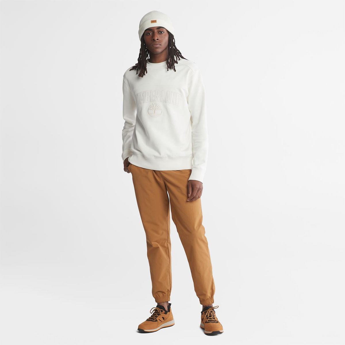 Timberland Sweatshirts Herre Hvide | IGZJ58694