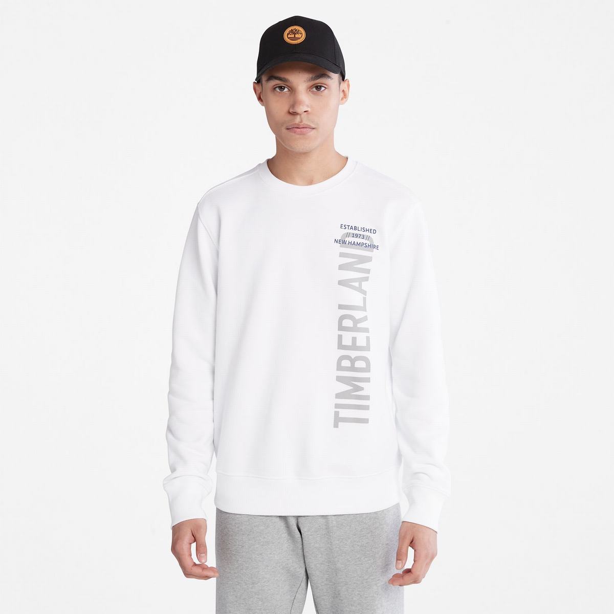 Timberland Sweatshirts Herre Hvide | YWGT08274