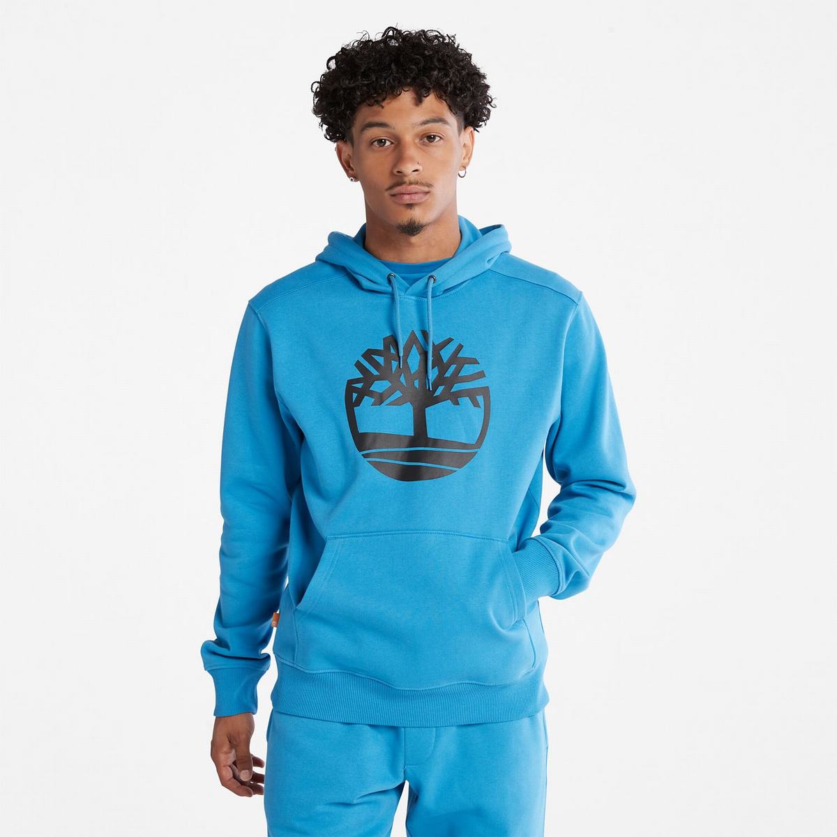 Timberland Sweatshirts Herre Lyseblå Sort | GSLQ76103