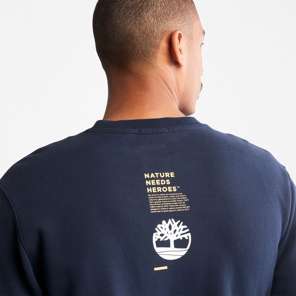 Timberland Sweatshirts Herre Mørkeblå | IDPH84106