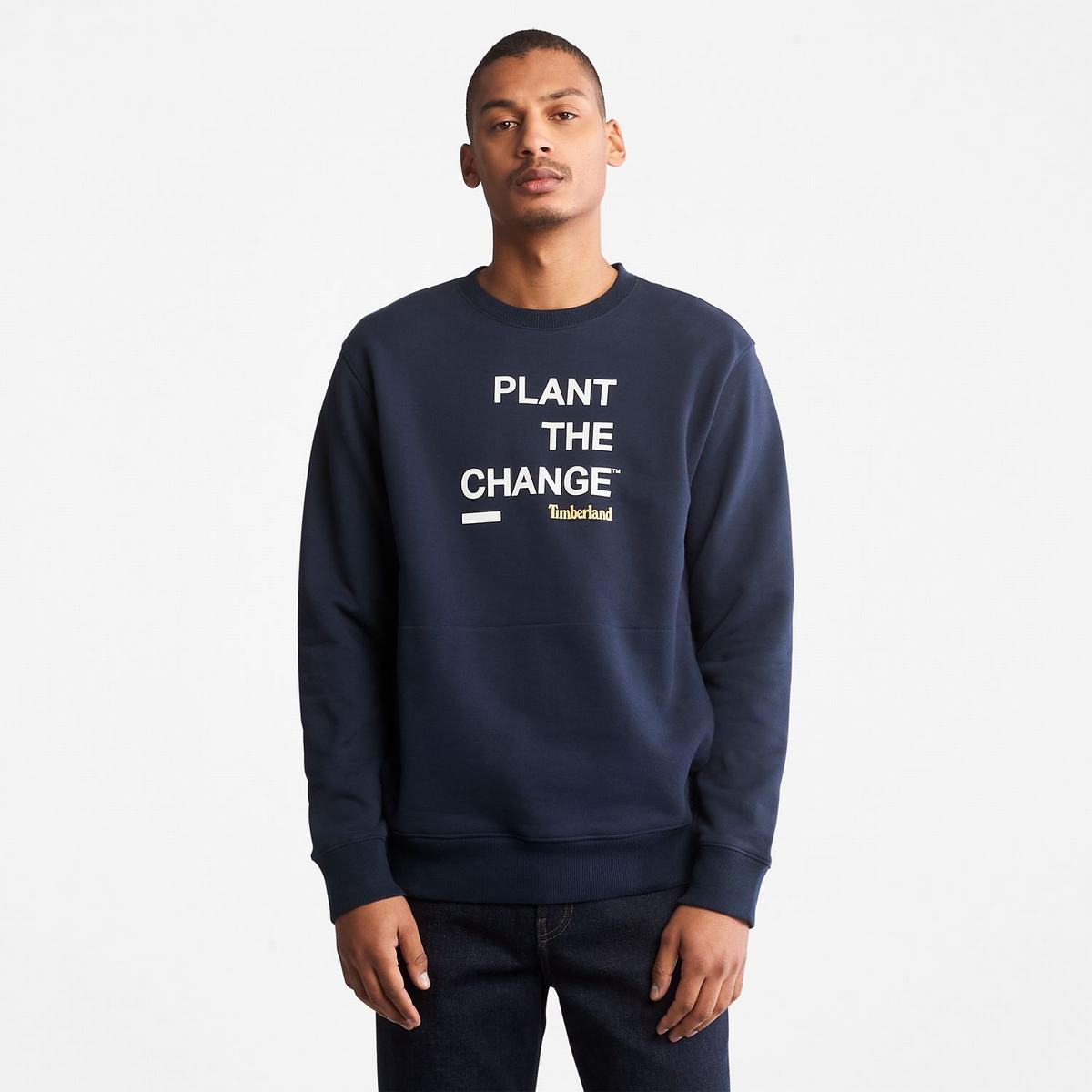 Timberland Sweatshirts Herre Mørkeblå | IDPH84106