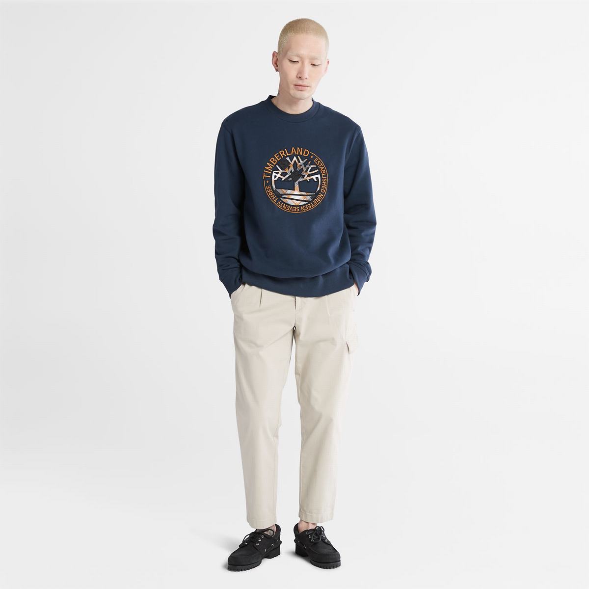 Timberland Sweatshirts Herre Mørkeblå | WVGP83469