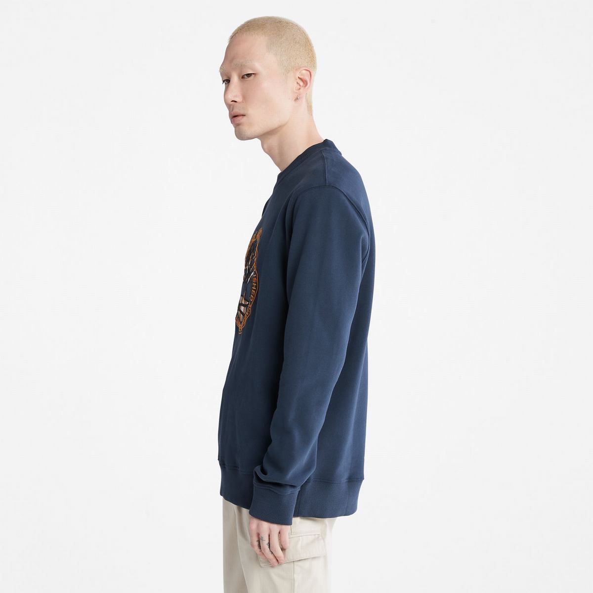 Timberland Sweatshirts Herre Mørkeblå | WVGP83469