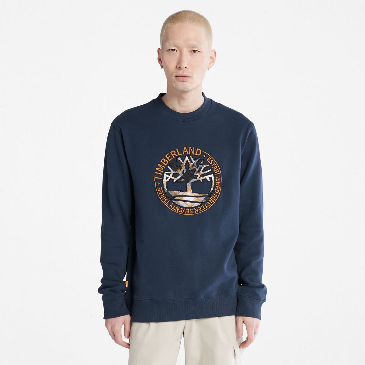 Timberland Sweatshirts Herre Mørkeblå | WVGP83469