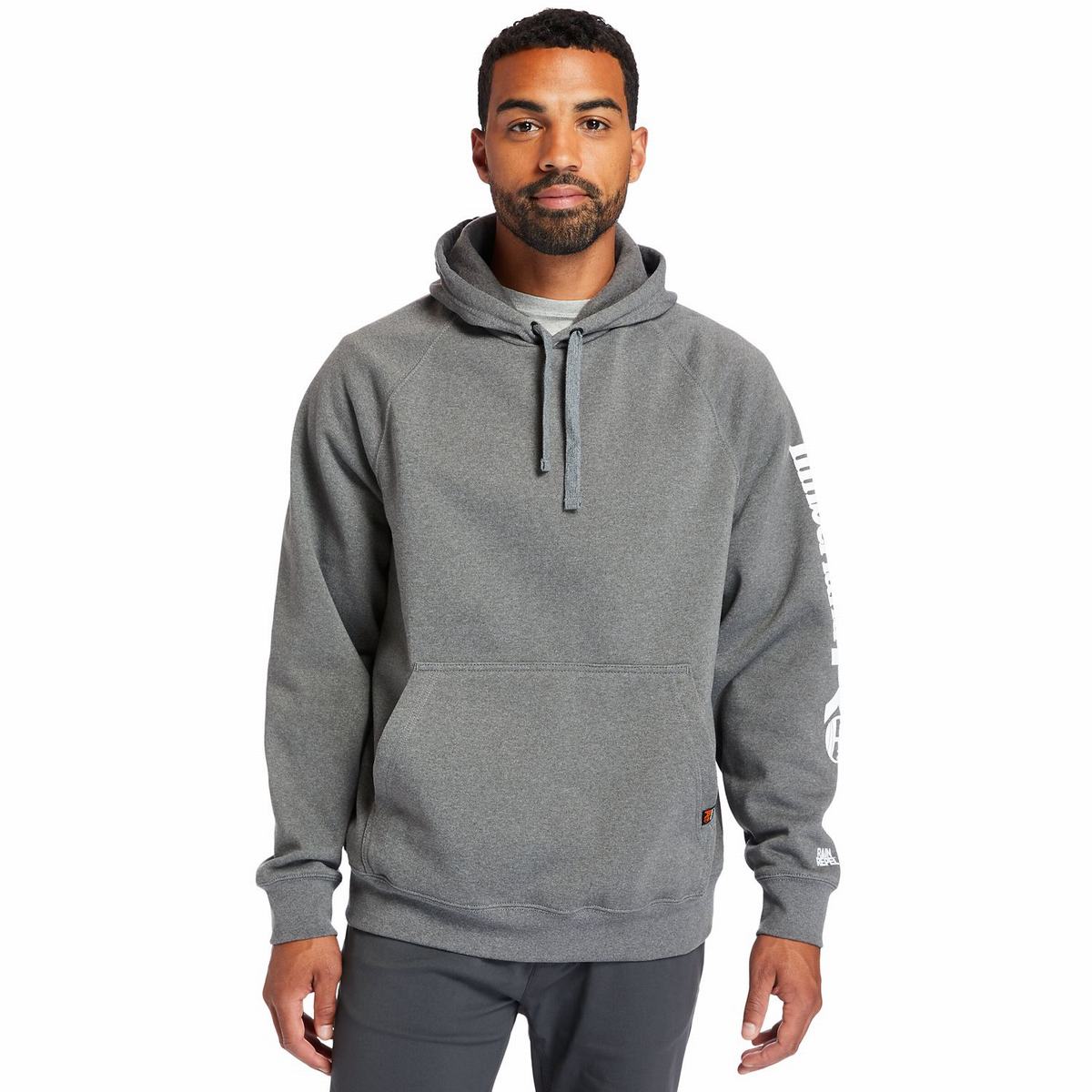 Timberland Sweatshirts Herre Mørkegrå Hvide | ANGZ81342