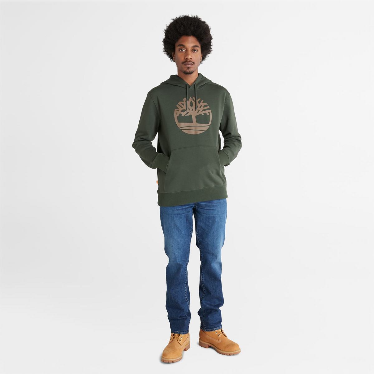 Timberland Sweatshirts Herre Mørkeolivengrøn Brune | KBLY37601