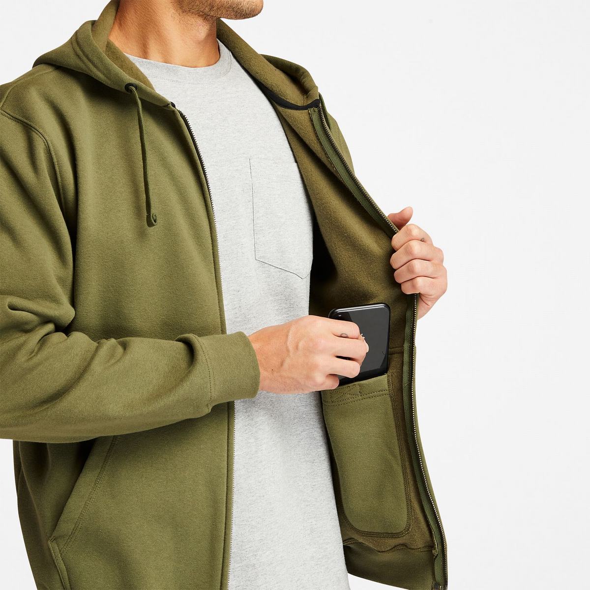 Timberland Sweatshirts Herre Olivengrøn | XADC49165