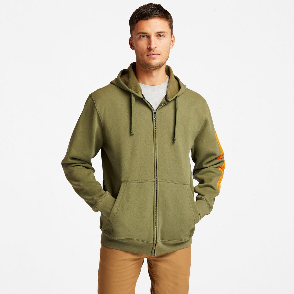 Timberland Sweatshirts Herre Olivengrøn | XADC49165