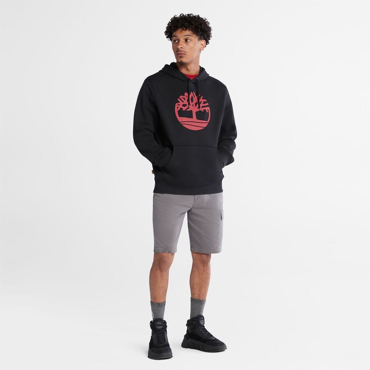 Timberland Sweatshirts Herre Sort Dyb Rød | LPUE02876