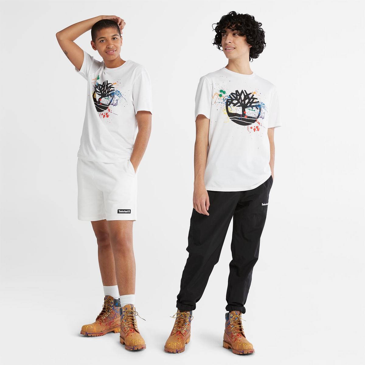 Timberland T Shirts Dame Hvide | CHRL63274