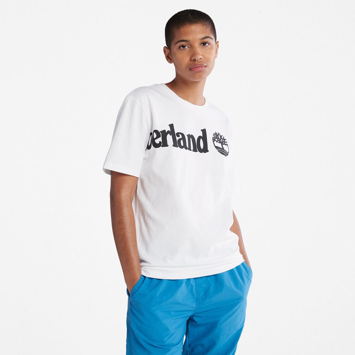 Timberland T Shirts Dame Hvide | LWSD24397