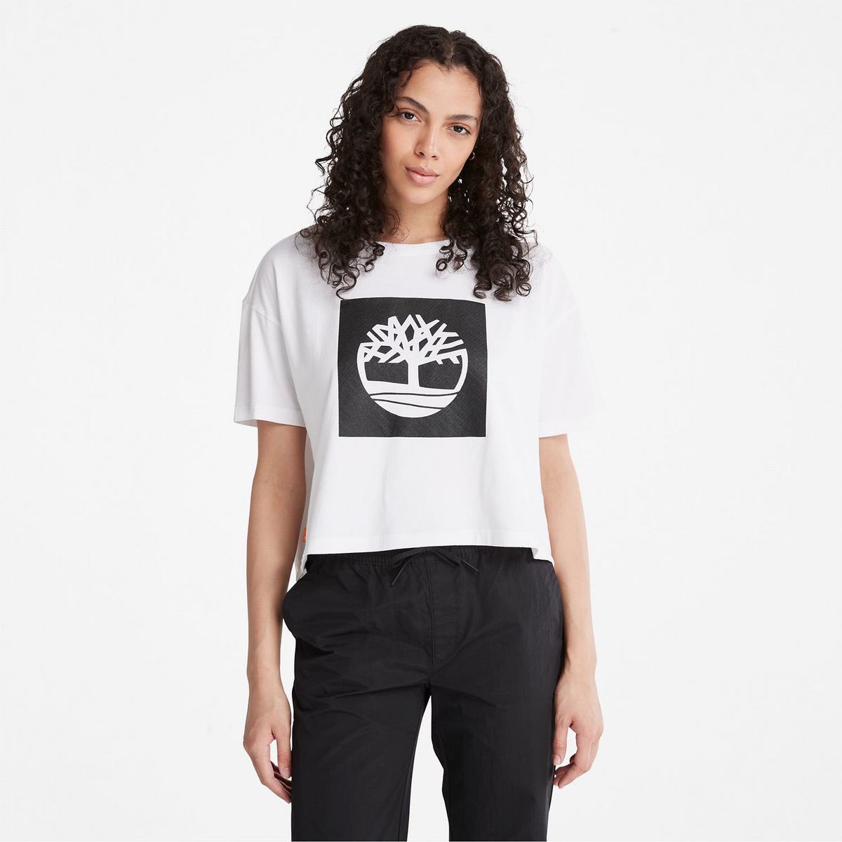 Timberland T Shirts Dame Hvide | NTGK65410