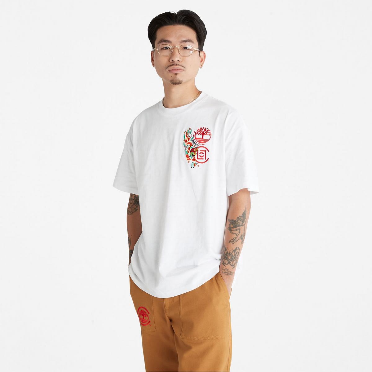 Timberland T Shirts Dame Hvide | OCID89572