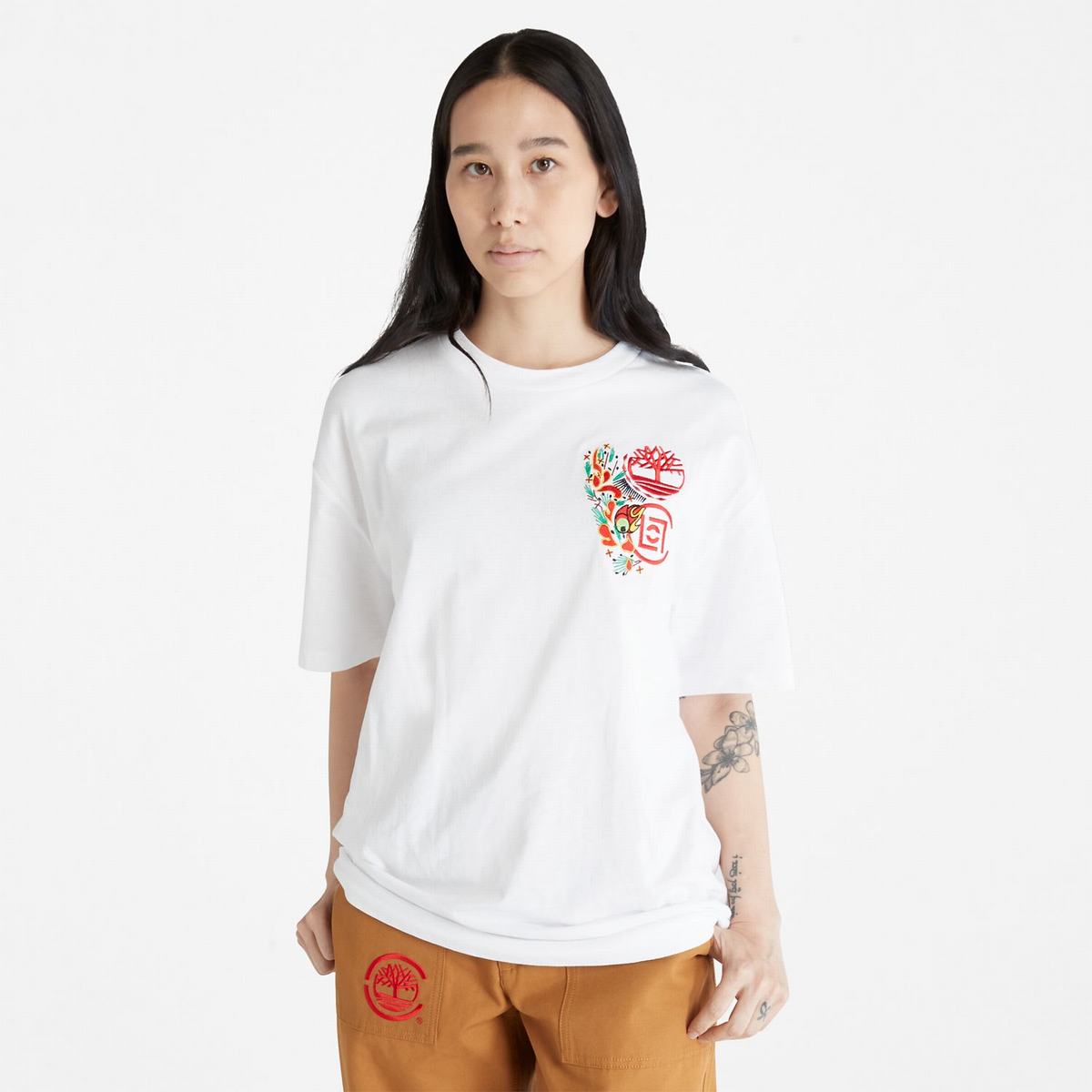 Timberland T Shirts Dame Hvide | OCID89572