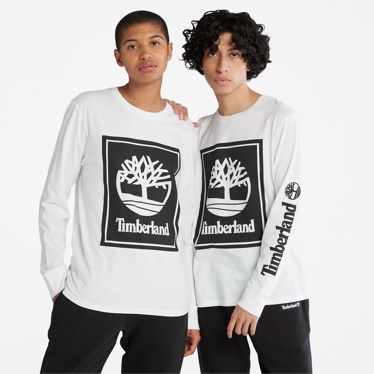 Timberland T Shirts Dame Hvide Sort | XROS60923