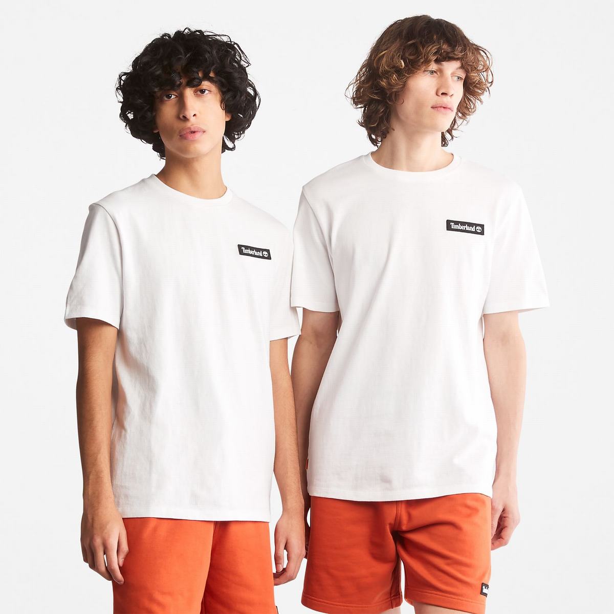 Timberland T Shirts Dame Hvide | WXGV29576