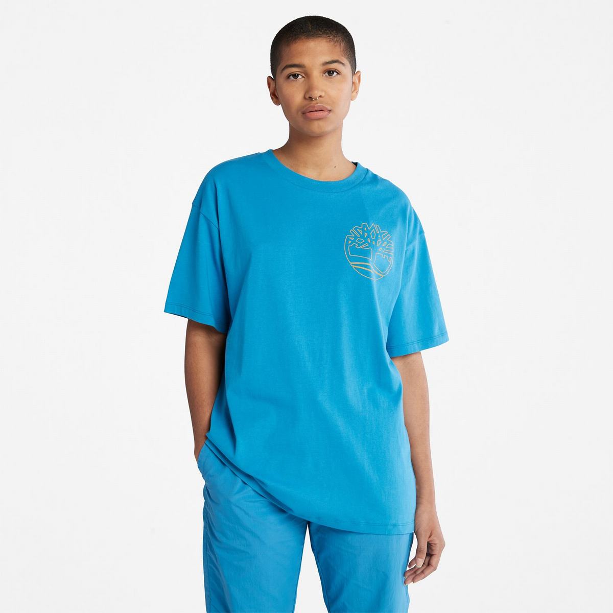 Timberland T Shirts Dame Lyseblå | KMJR42890